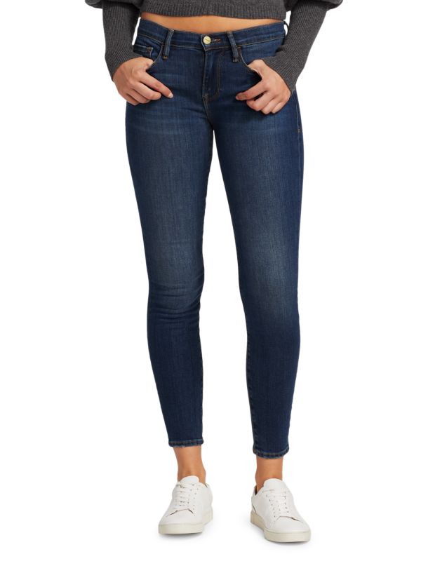 Frame Le Skinny de Jeanne Low-Rise Stretch Crop Jeans